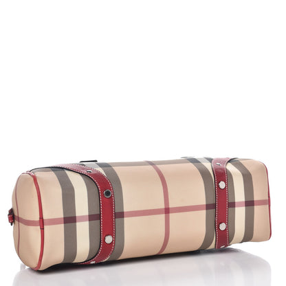 Burberry House Check Studded Satchel Red 4 of 9