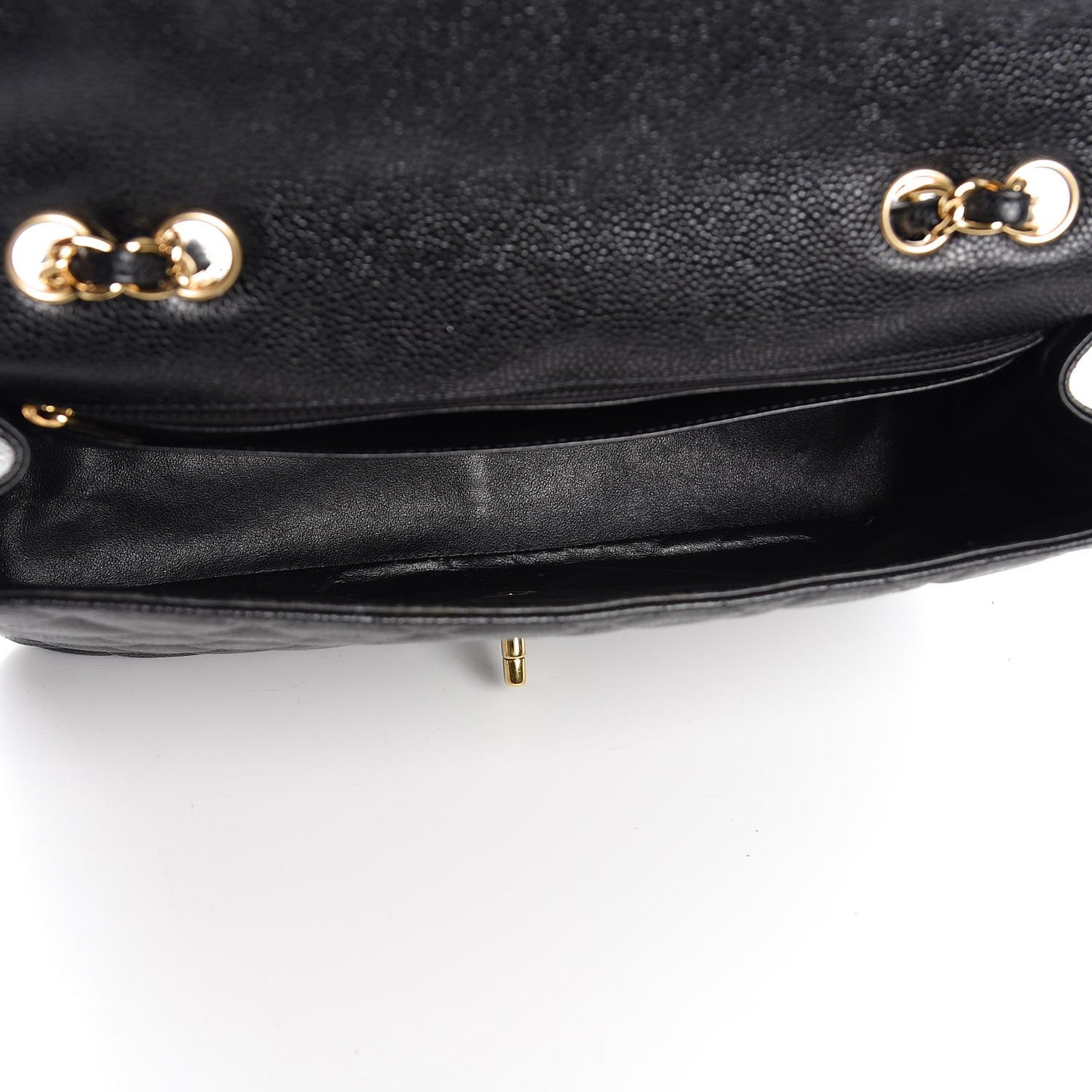 Caviar Quilted Jumbo Single Flap Black