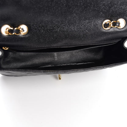 Chanel Caviar Quilted Jumbo Single Flap Black 5 of 8