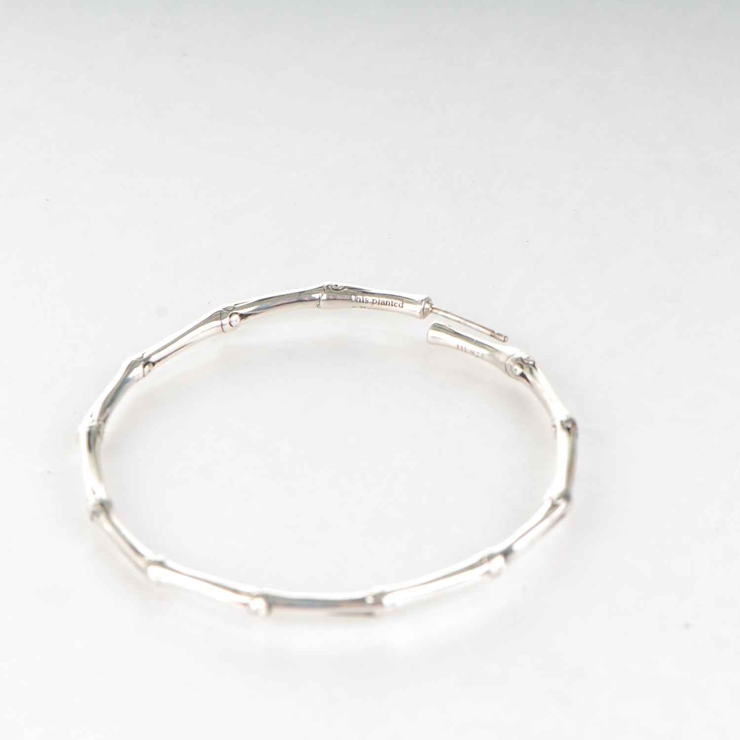 Louis Vuitton JOHN HARDY Sterling Silver 57mm Bamboo Hoop Earrings 5 of 6