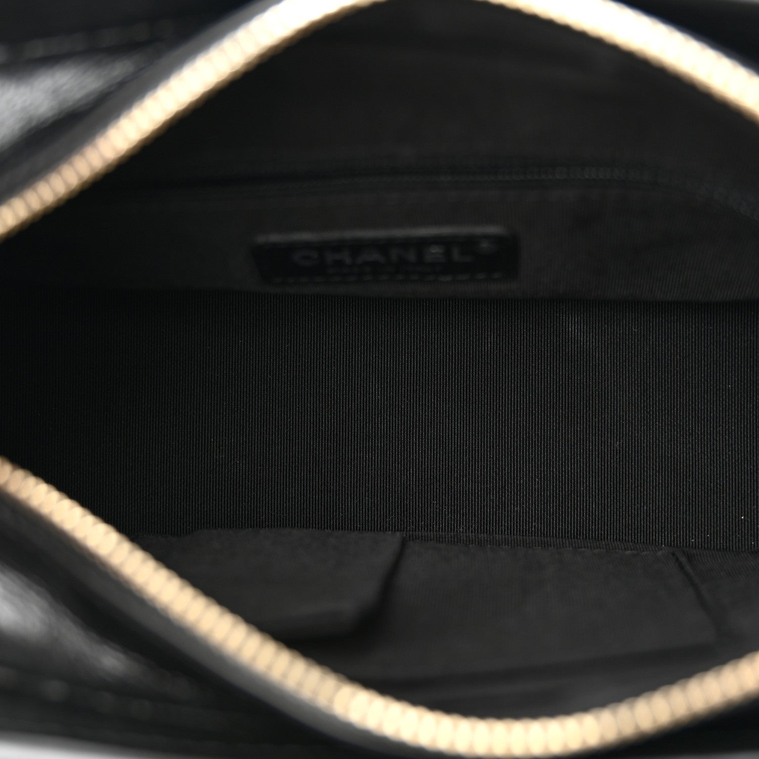 Chanel Metallic Crumpled Goatskin Quilted Small Gabrielle Hobo Black Gold 5 of 11