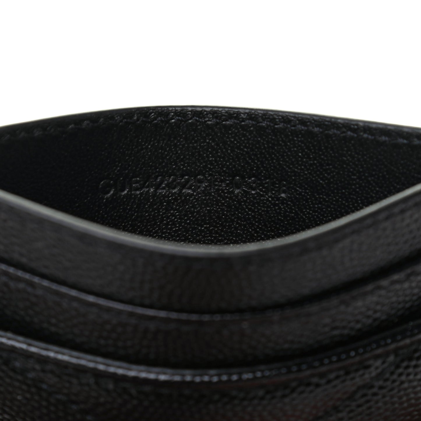 Grain De Poudre Matelasse Chevron Monogram Credit Card Case Black
