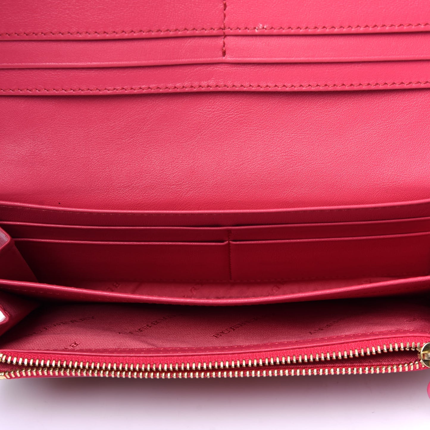 Calfskin Horseferry Check Porter Continental Wallet Crimson Pink