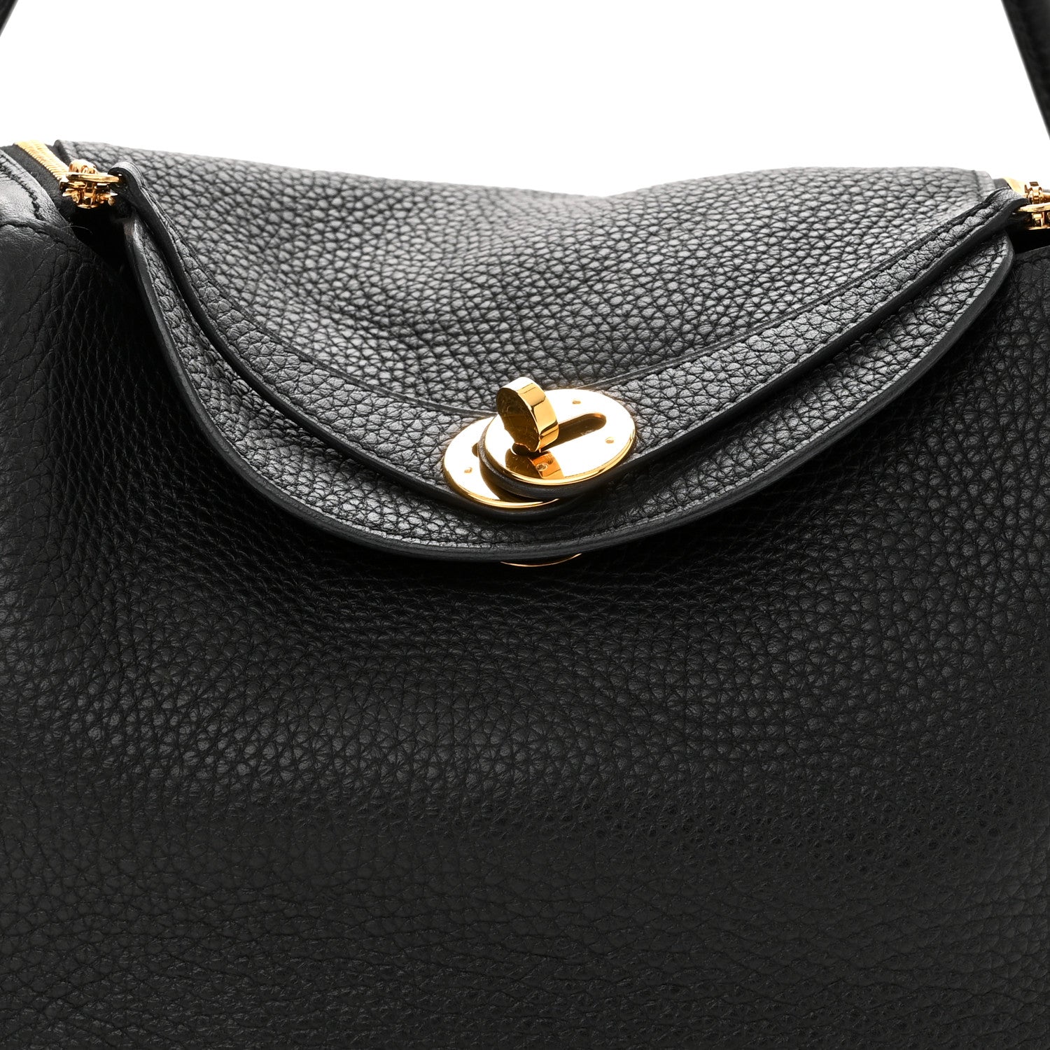 Hermes Taurillon Clemence Lindy 26 Black 7 of 9