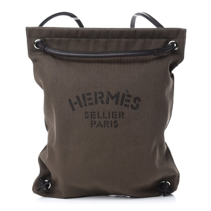 Hermes Herringbone Canvas Swift Maline Bag Kaki Ebene 1 of 9