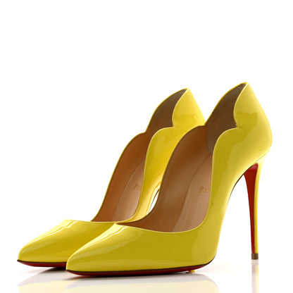 Christian Louboutin Patent Hot Chick 100 Pumps 38 Citrus 3 of 10