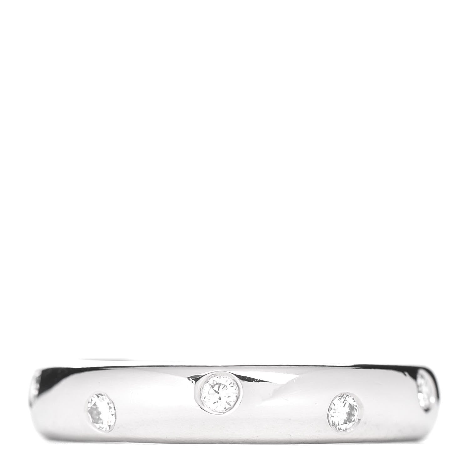 Tiffany Platinum Diamond 4mm Etoile Band Ring 52 6 1 of 4