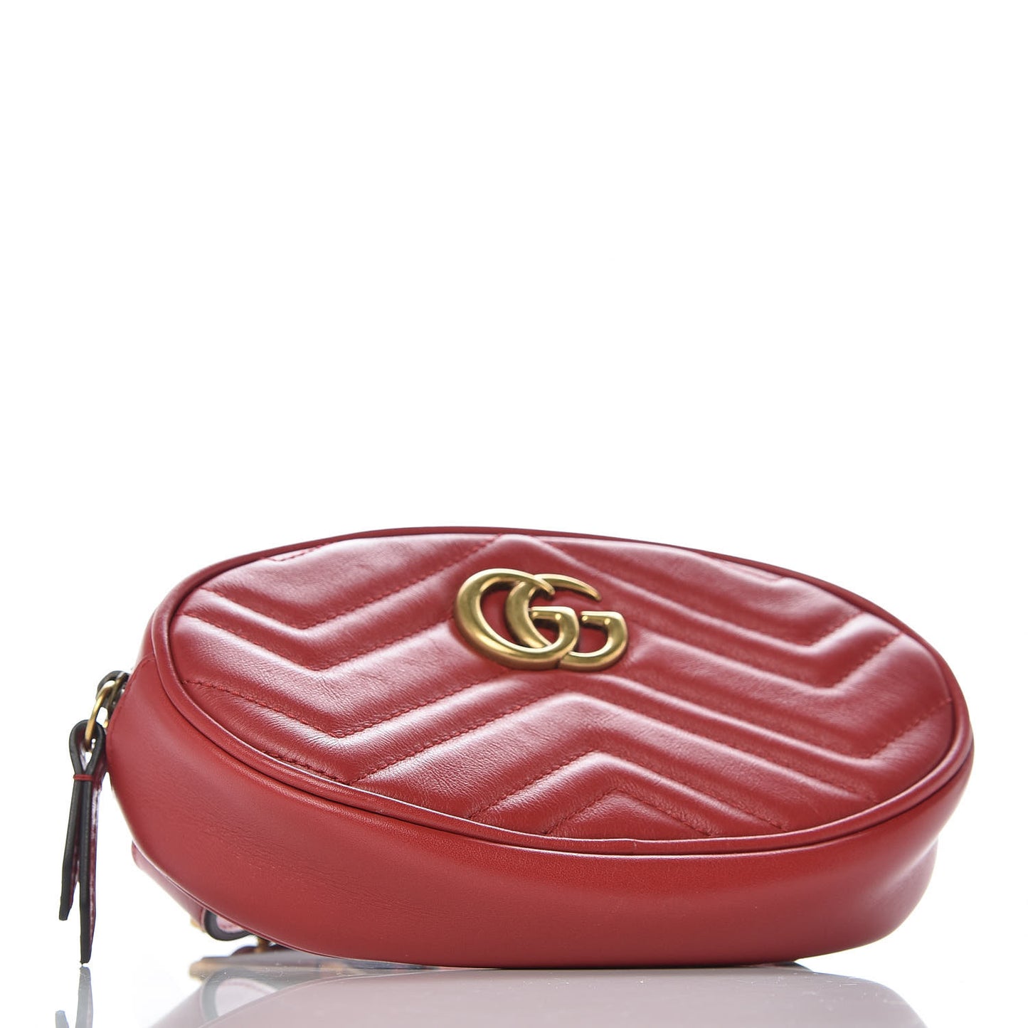 Calfskin Matelasse GG Marmont Belt Bag 95 38 Hibiscus Red