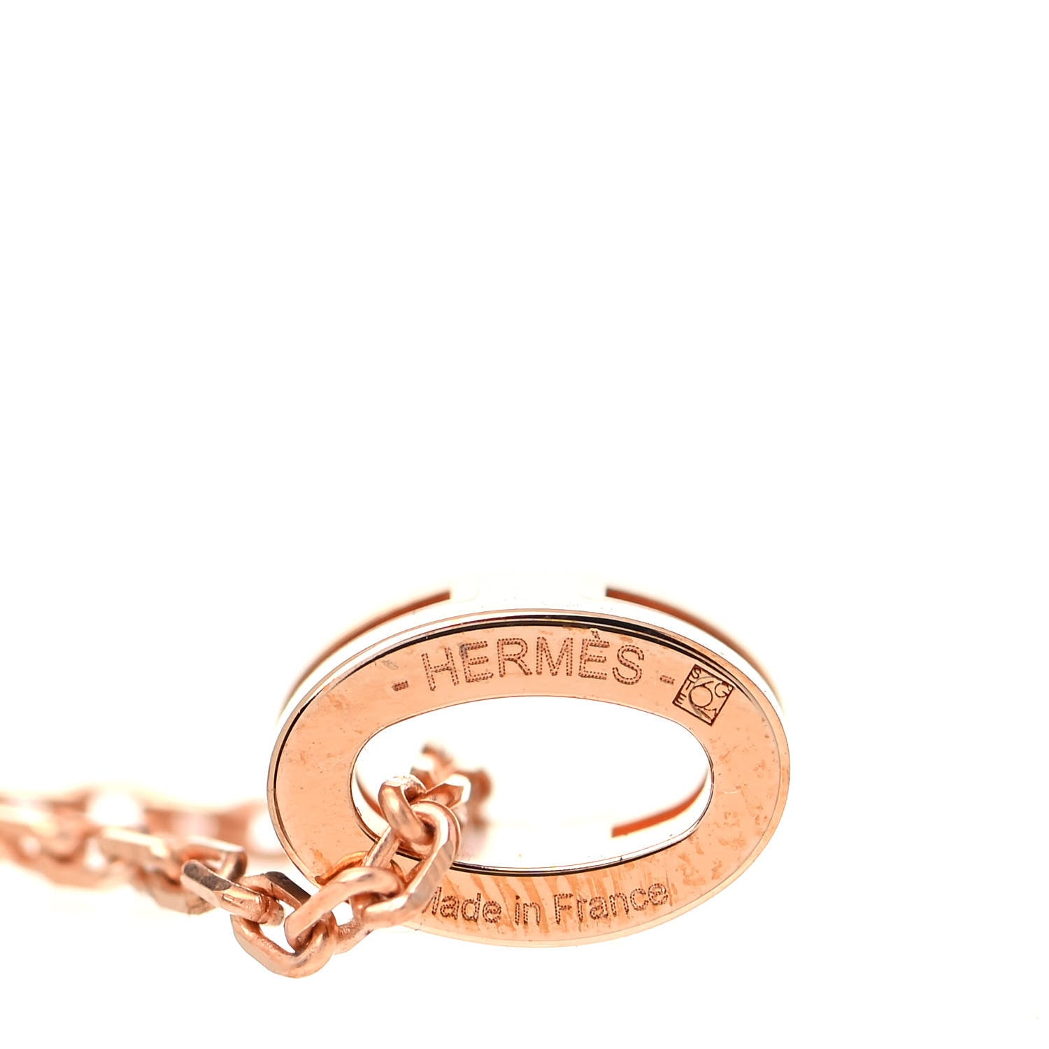 Hermes Lacquered Rose Gold Mini Pop H Pendant Necklace Black 4 of 4