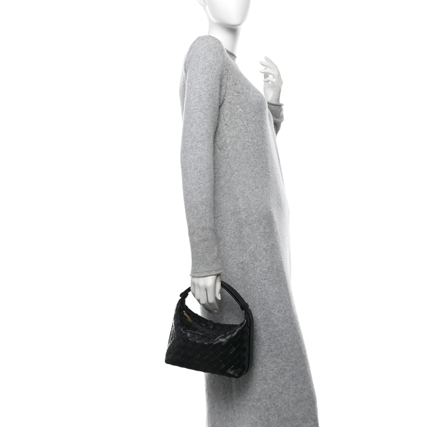 Calfskin Nappa Intrecciato Mini Wallace Black