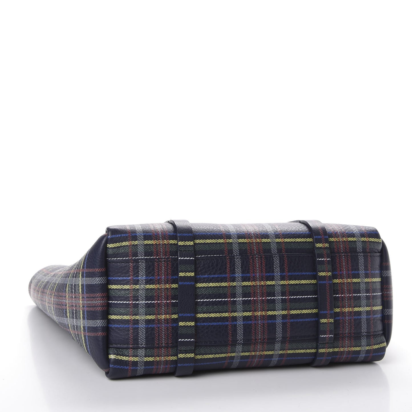 Calfskin Plaid XS Everyday Tote Bleu Navy Jaune