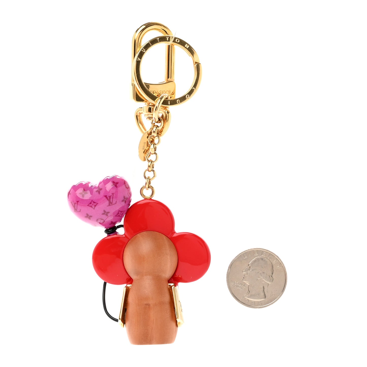 Resin Wood Vivienne Valentine Bag Charm Key Holder