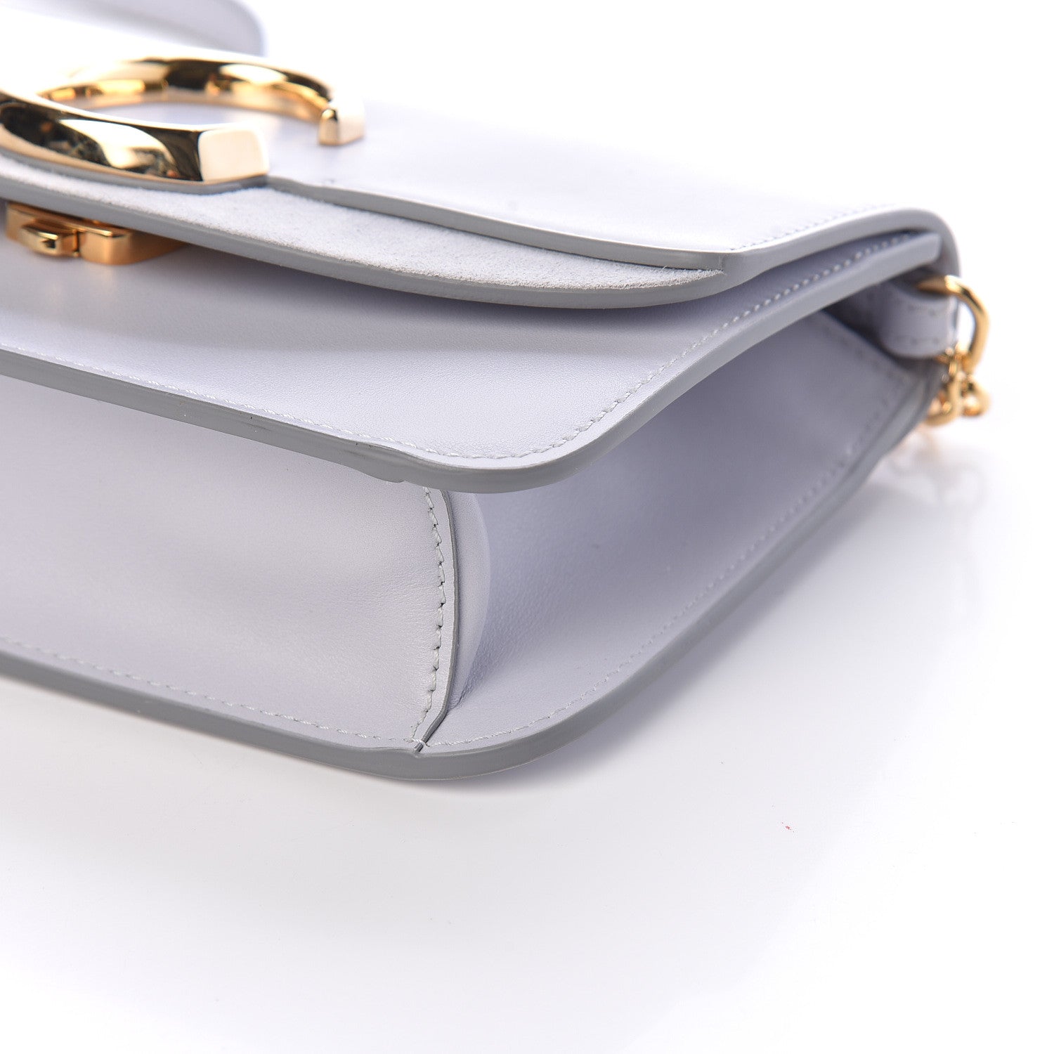 Chloe Calfskin Suede C Clutch With Chain Light Cloud 9 of 9