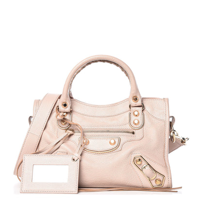Balenciaga Chevre Gold Metallic Edge Hardware Mini City Rose Aubepine Bois de Rose 1 of 18