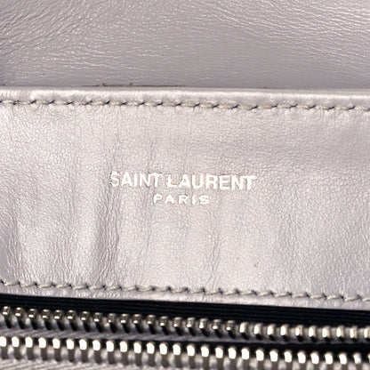 Saint Laurent Calfskin Y Quilted Monogram Small Loulou Chain Satchel Granite 6 of 11