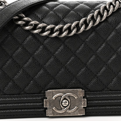 Chanel Caviar Quilted Medium Boy Flap Black 8 of 11