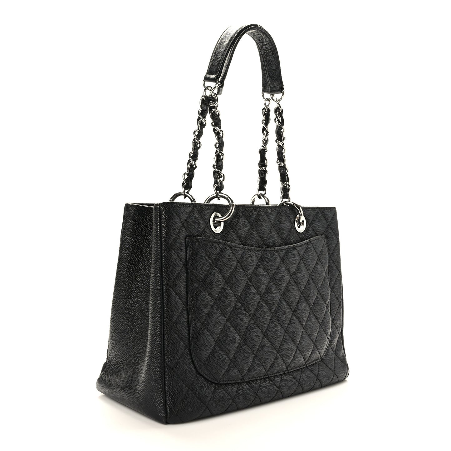 Caviar Quilted Grand Shopping Tote GST Black