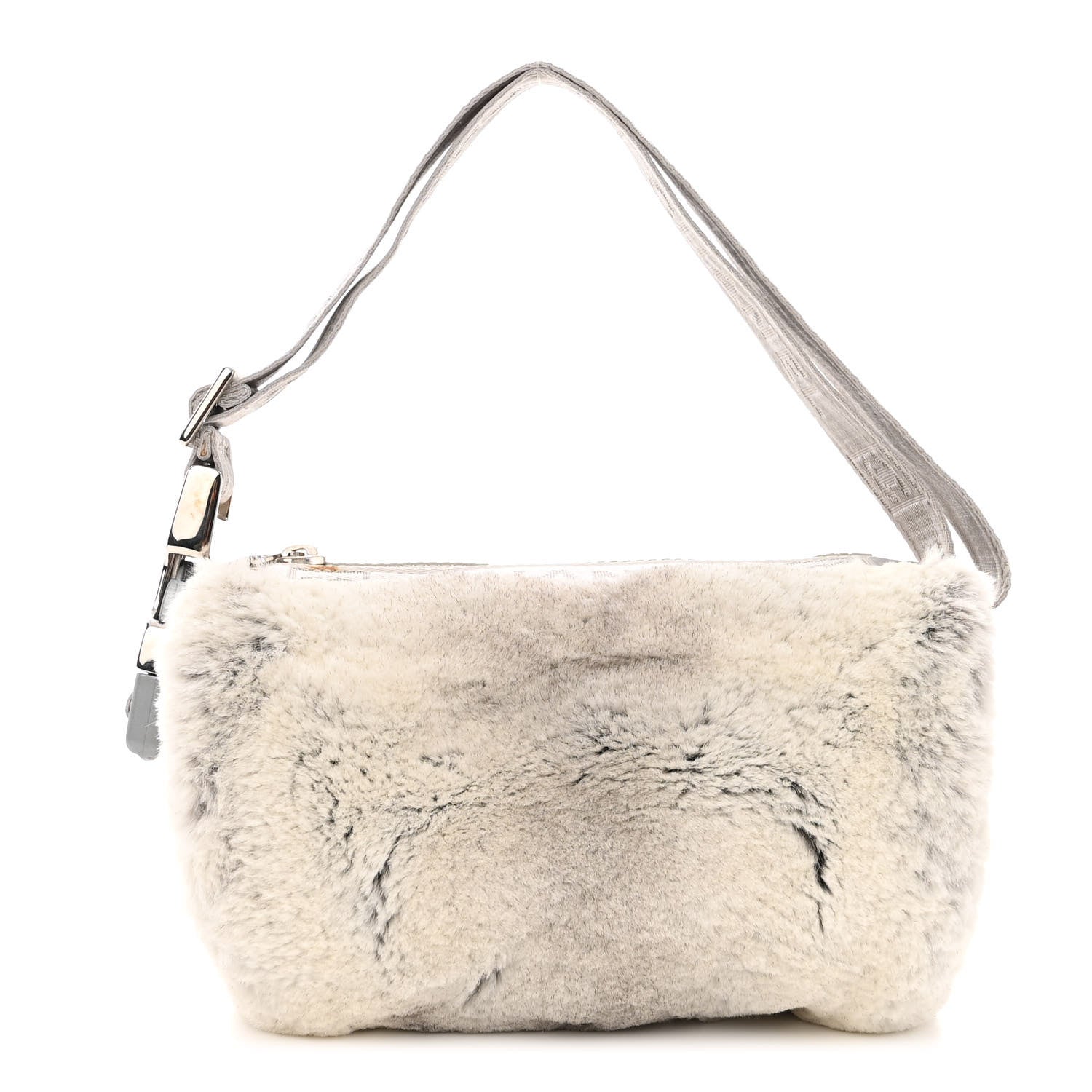 Chanel Rabbit Fur Sport Duffle Grey 1 of 11