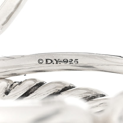 David Yurman Sterling Silver Diamond Wellesley Four-Row Ring 53 6.5 4 of 4