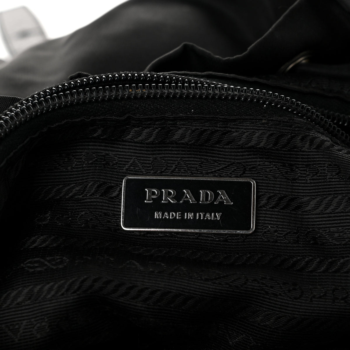 Tessuto Nylon Vela Cinch Backpack Black