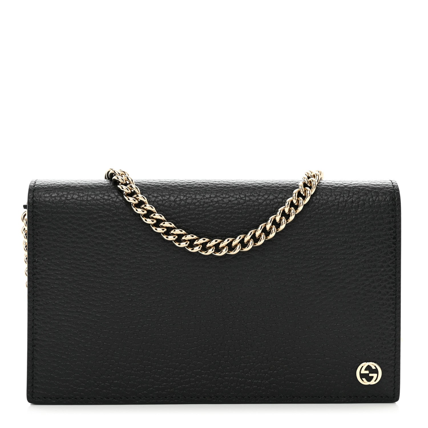Gucci Dollar Calfskin Medium Betty Chain Wallet Black 1 of 11