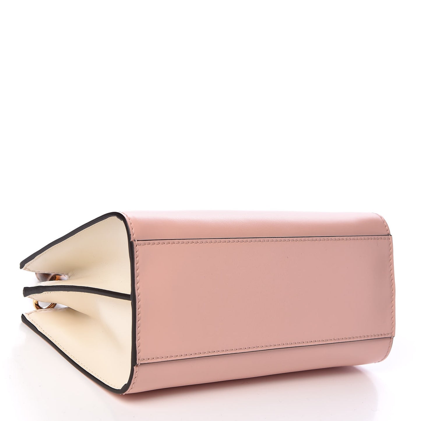 Nappa Bamboo Web Mini Nymphaea Top Handle Bag Perfect Pink Mystic White