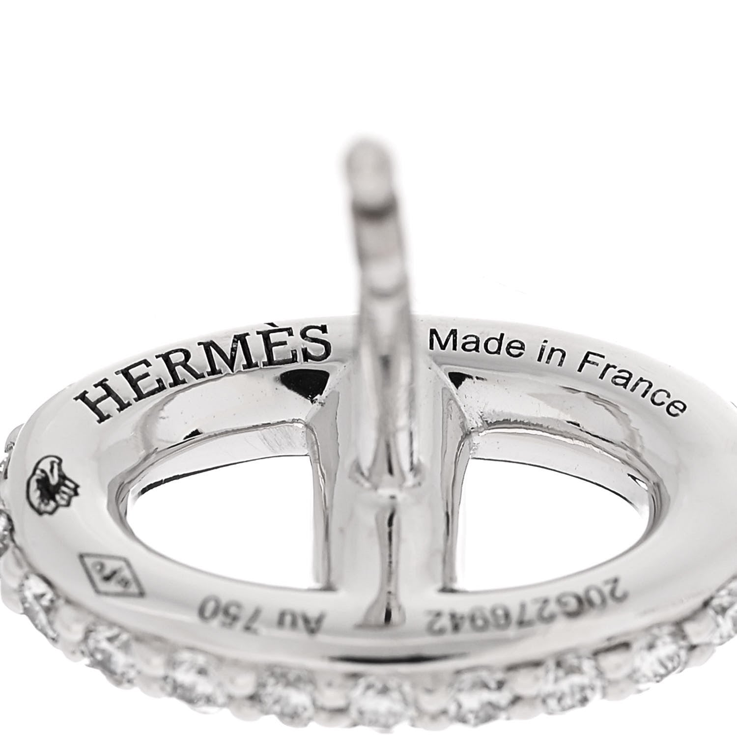 Hermes 18K White Gold Diamond New Farandole Earrings 4 of 6