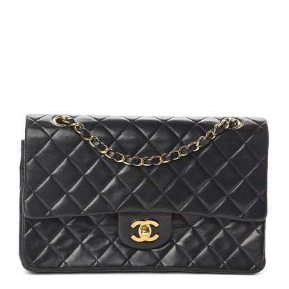 Chanel Lambskin Quilted Medium Double Flap Black 1 of 10