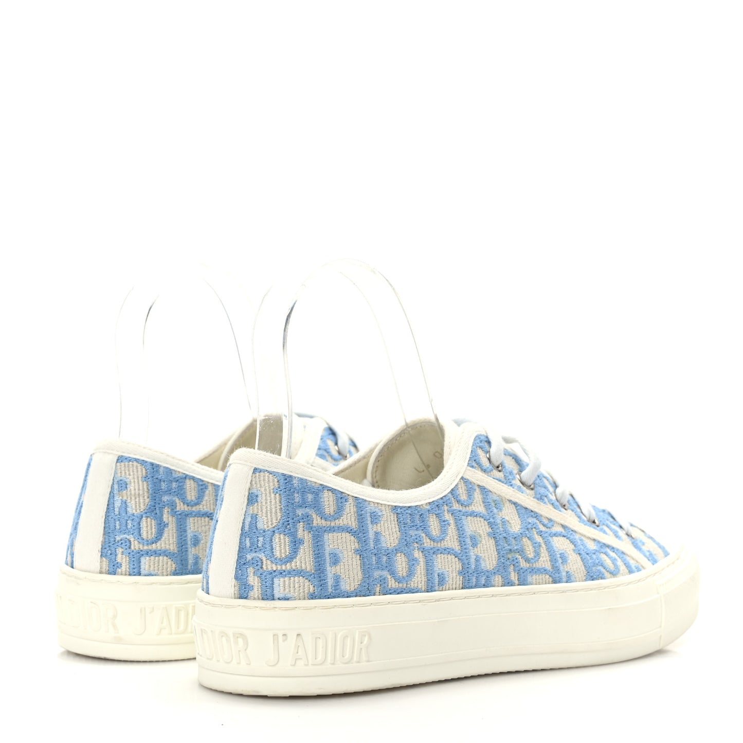 Canvas Oblique Walk'N'Dior Low Top Sneakers 39.5 Cornflower Blue