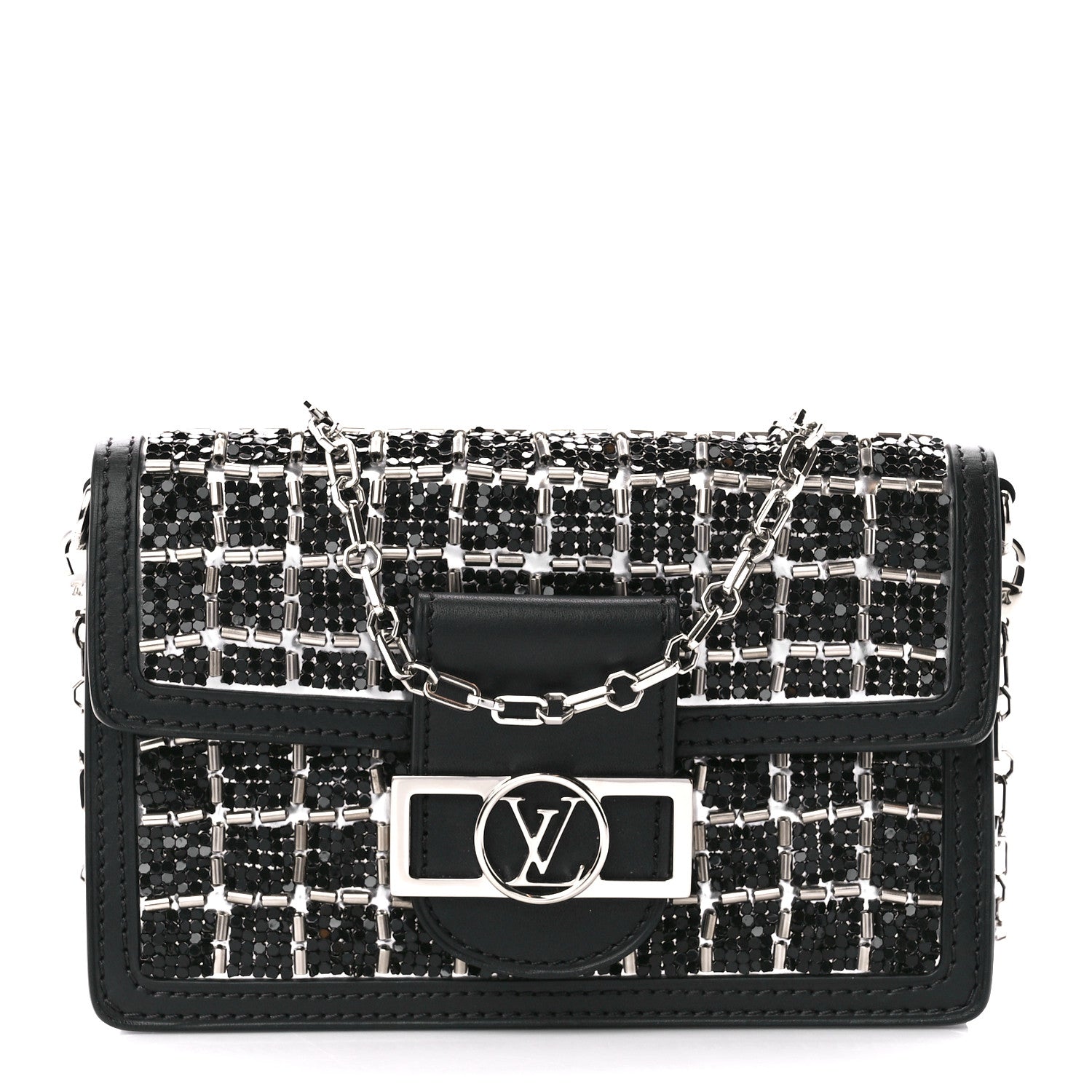 Louis Vuitton Tweed Sequin Dauphine Minaudiere Black 1 of 9