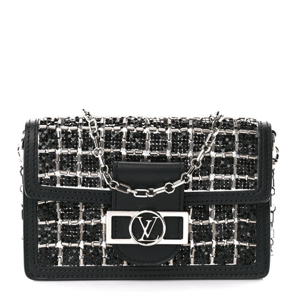 Louis Vuitton Tweed Sequin Dauphine Minaudiere Black 1 of 9