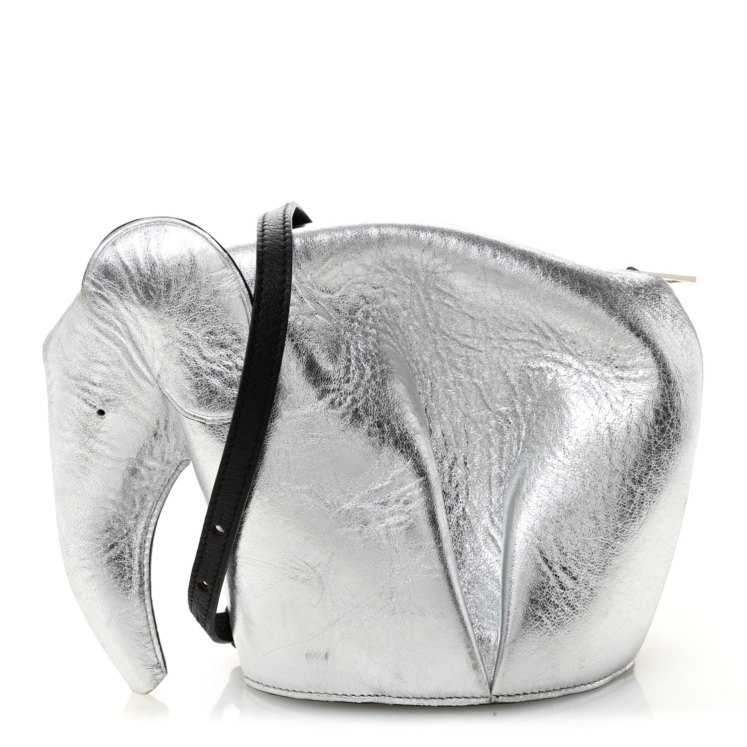 Loewe Metallic Calfskin Mini Elephant Crossbody Bag Silver 1 of 10