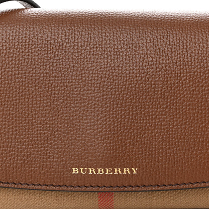 Burberry Derby Calfskin House Check Henley Wallet On Chain Tan 7 of 14