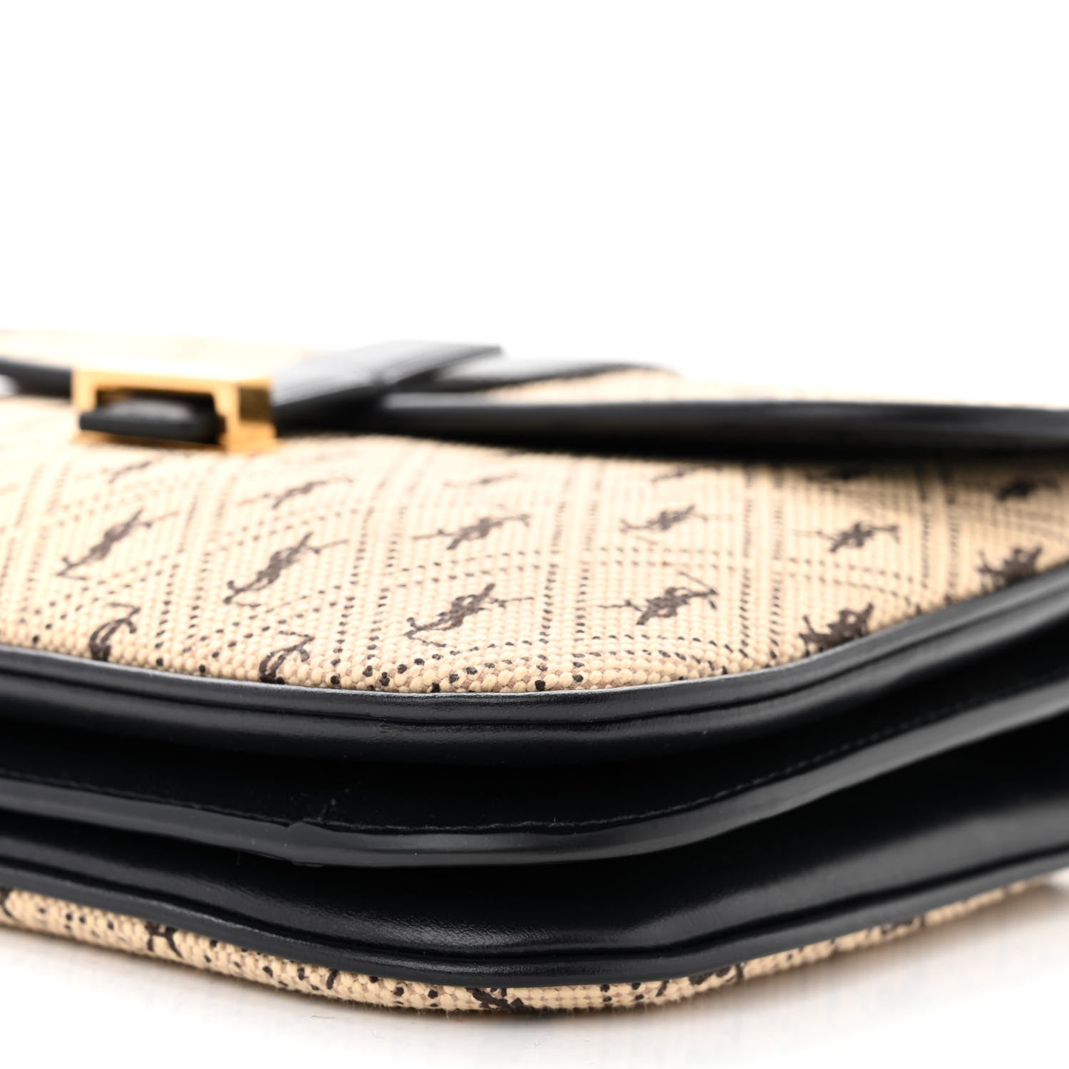 Saint Laurent Canvas Small Le Monogramme Satchel Beige Black 10 of 10
