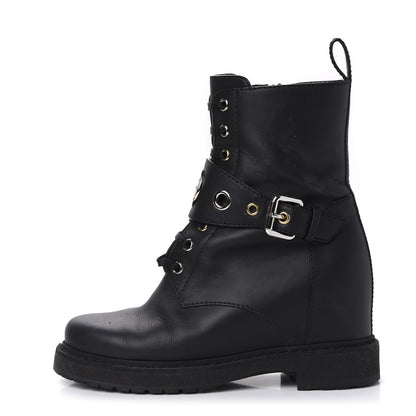 Fendi Calfskin Combat Boots 36.5 Black 1 of 10