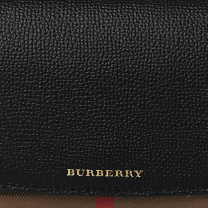 Burberry Grainy Calfskin House Check Henley Wallet On Chain Black 6 of 8