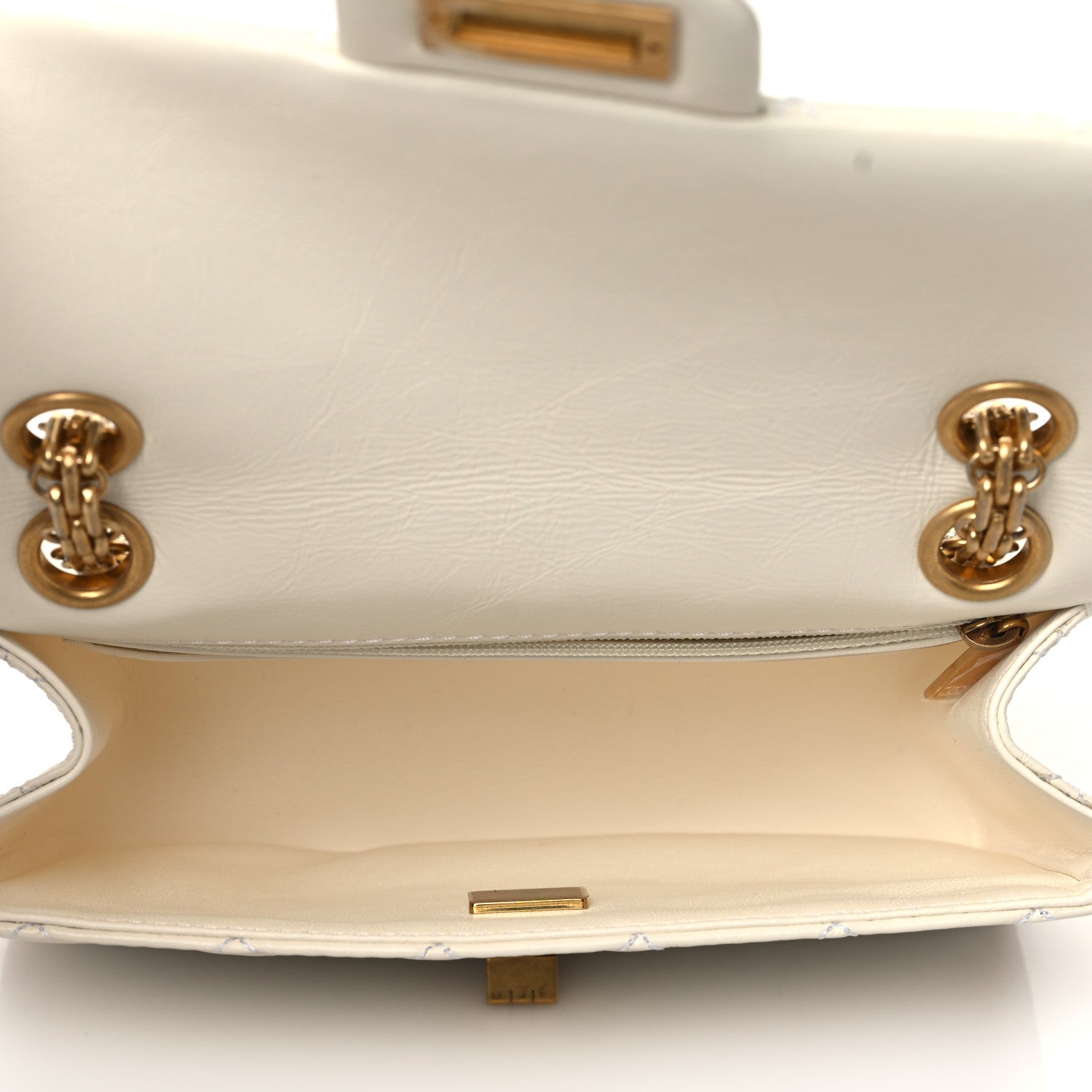 Chanel Aged Calfskin Quilted 2.55 Reissue Mini Flap White 5 of 11