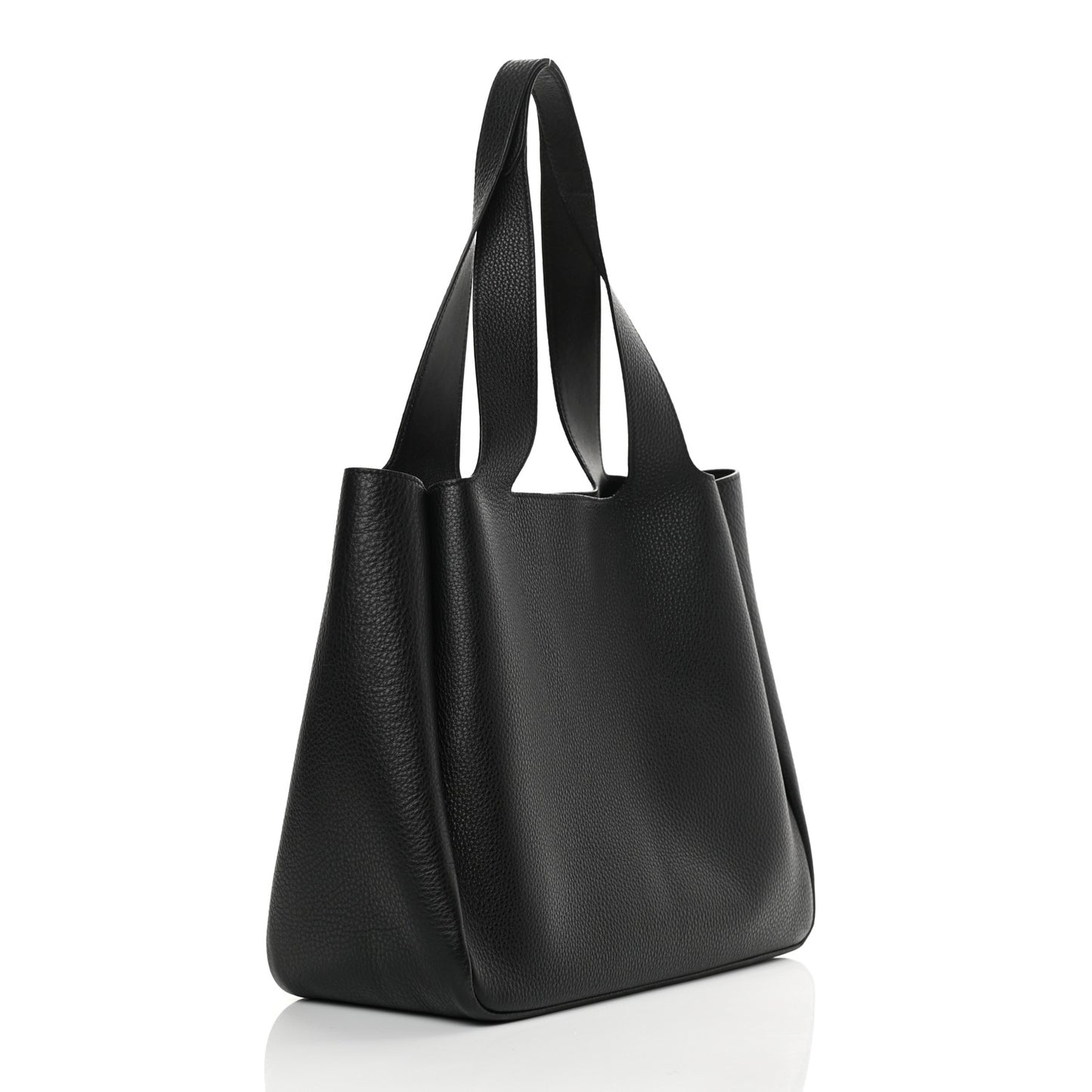 Vitello Daino Soft Large Dynamique Tote Black