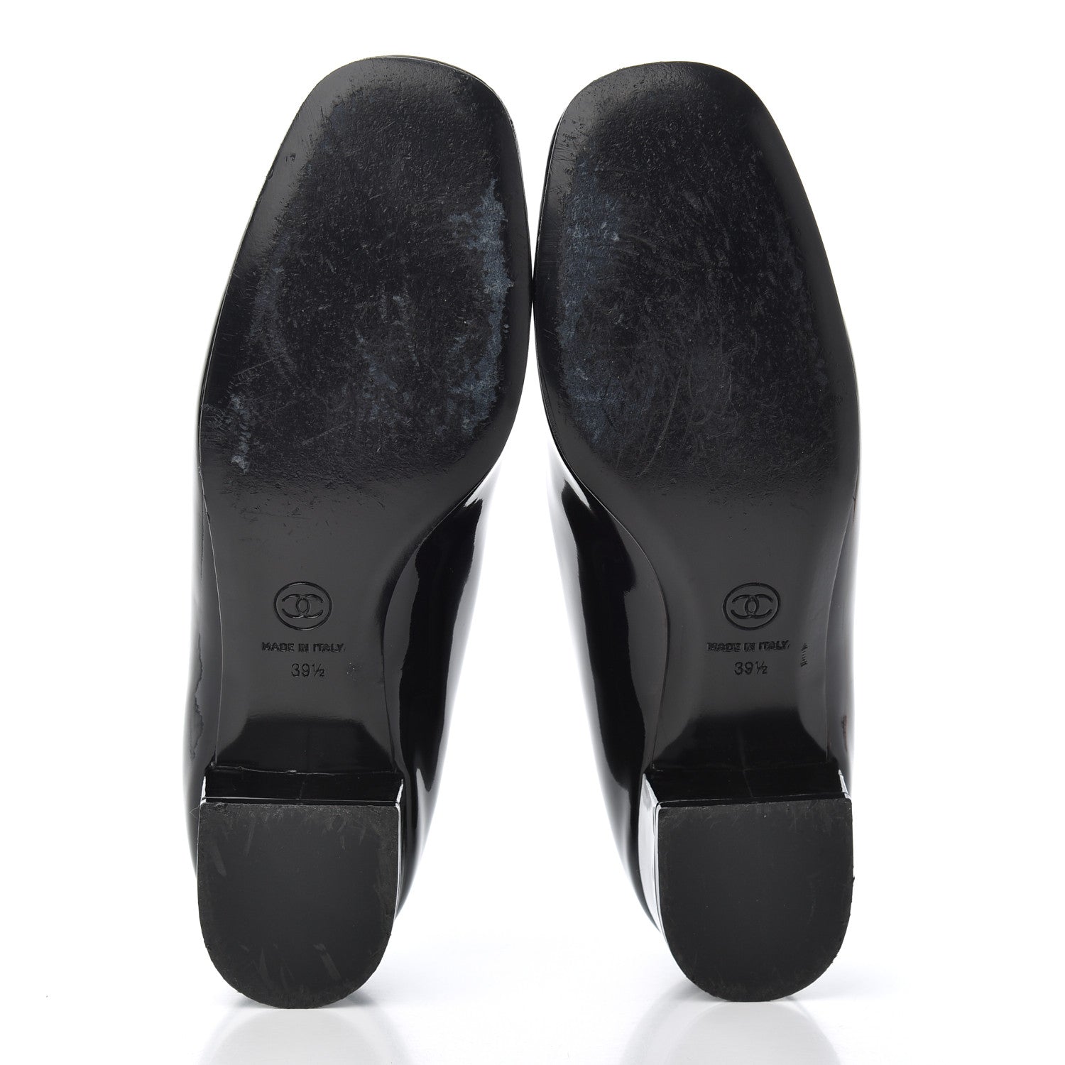 Chanel Patent Low Heel Ballerina Pumps 39.5 Black 5 of 16