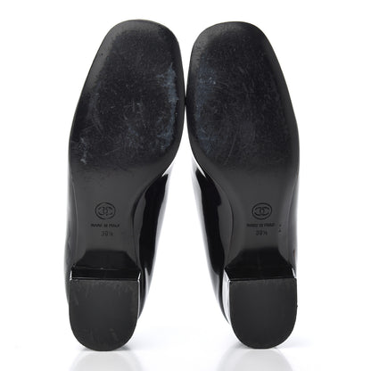 Chanel Patent Low Heel Ballerina Pumps 39.5 Black 5 of 16