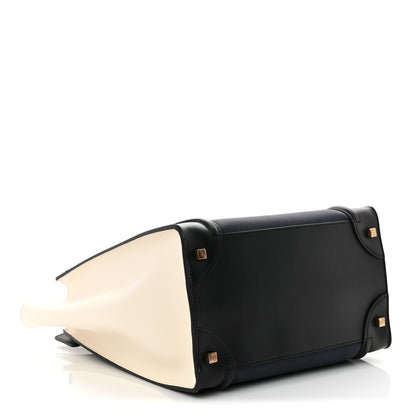 Celine Velluto Calfskin Mini Tri-Color Luggage Navy 4 of 10