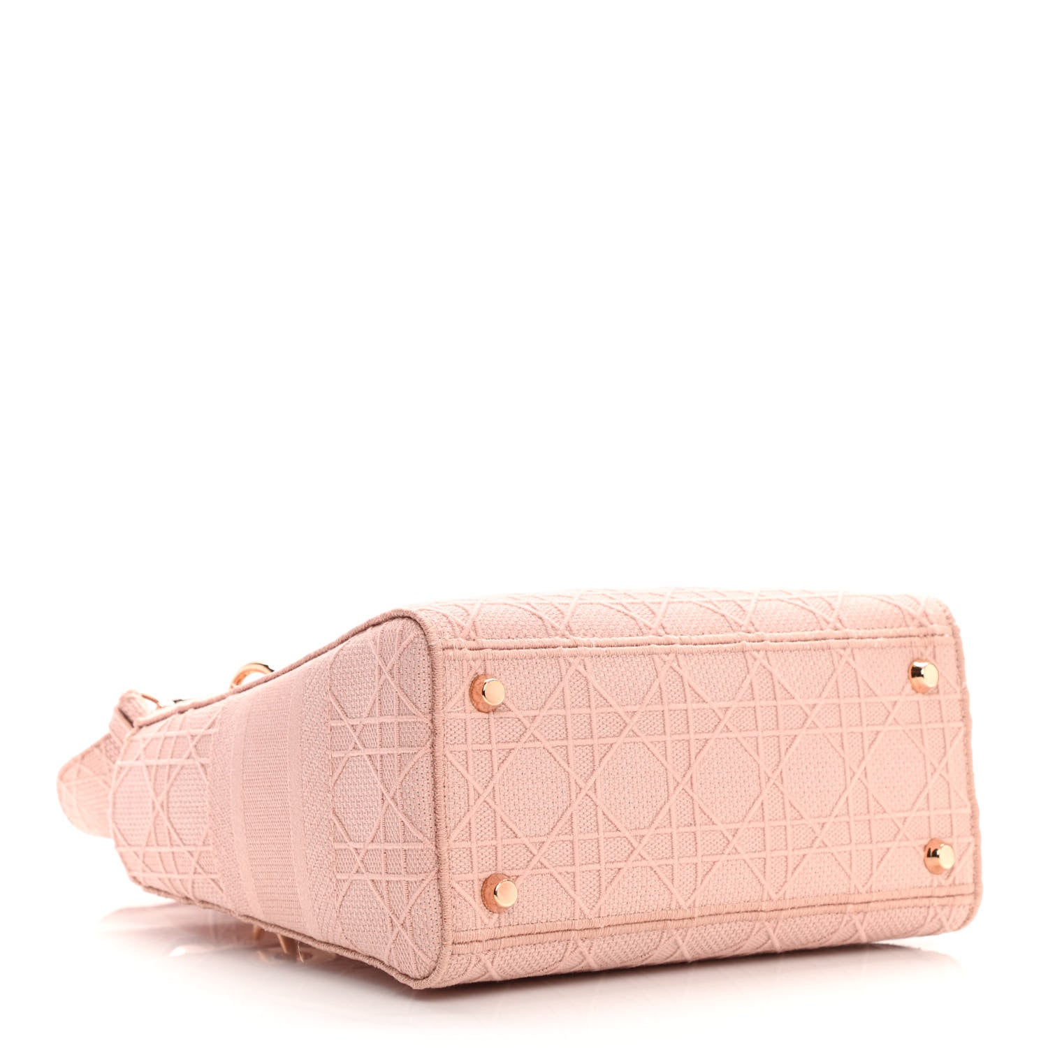 Christian Dior Canvas Embroidered Cannage Medium Lady D-Lite Pink 4 of 14