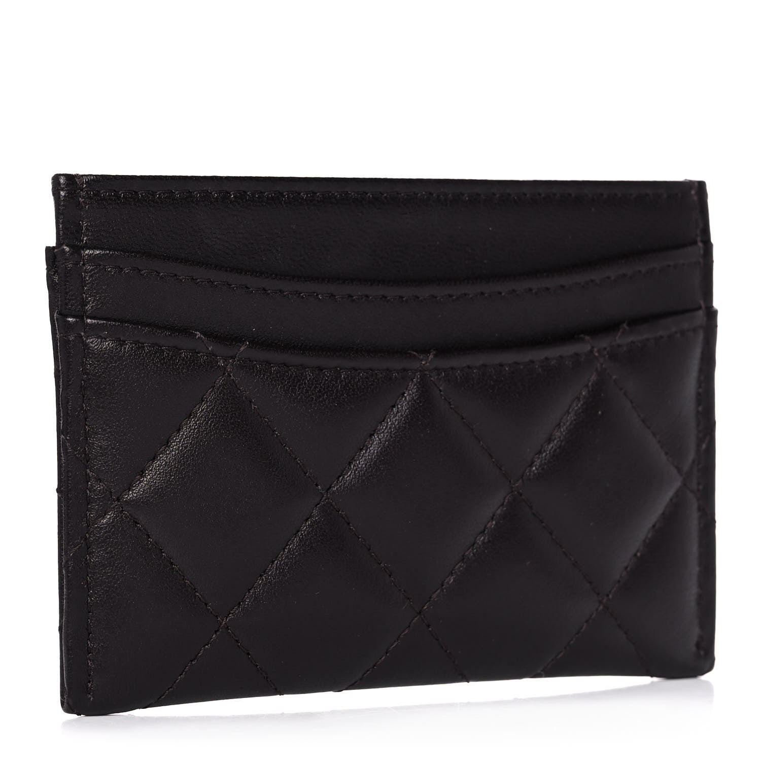 Chanel Lambskin Quilted Card Holder Brown 3 of 9
