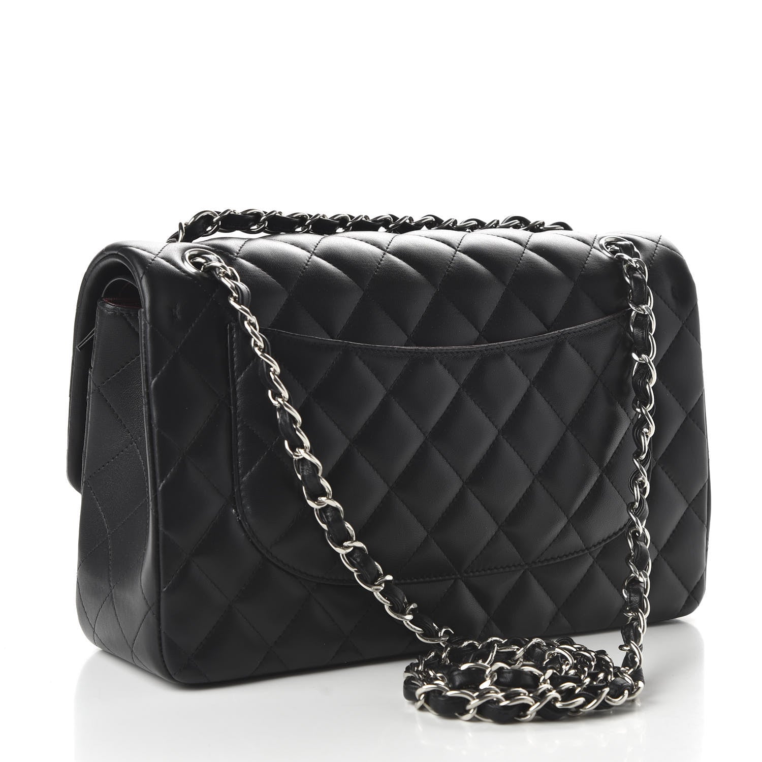 Chanel Lambskin Quilted Jumbo Double Flap Black 3 of 11