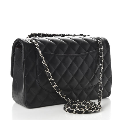 Chanel Lambskin Quilted Jumbo Double Flap Black 3 of 11