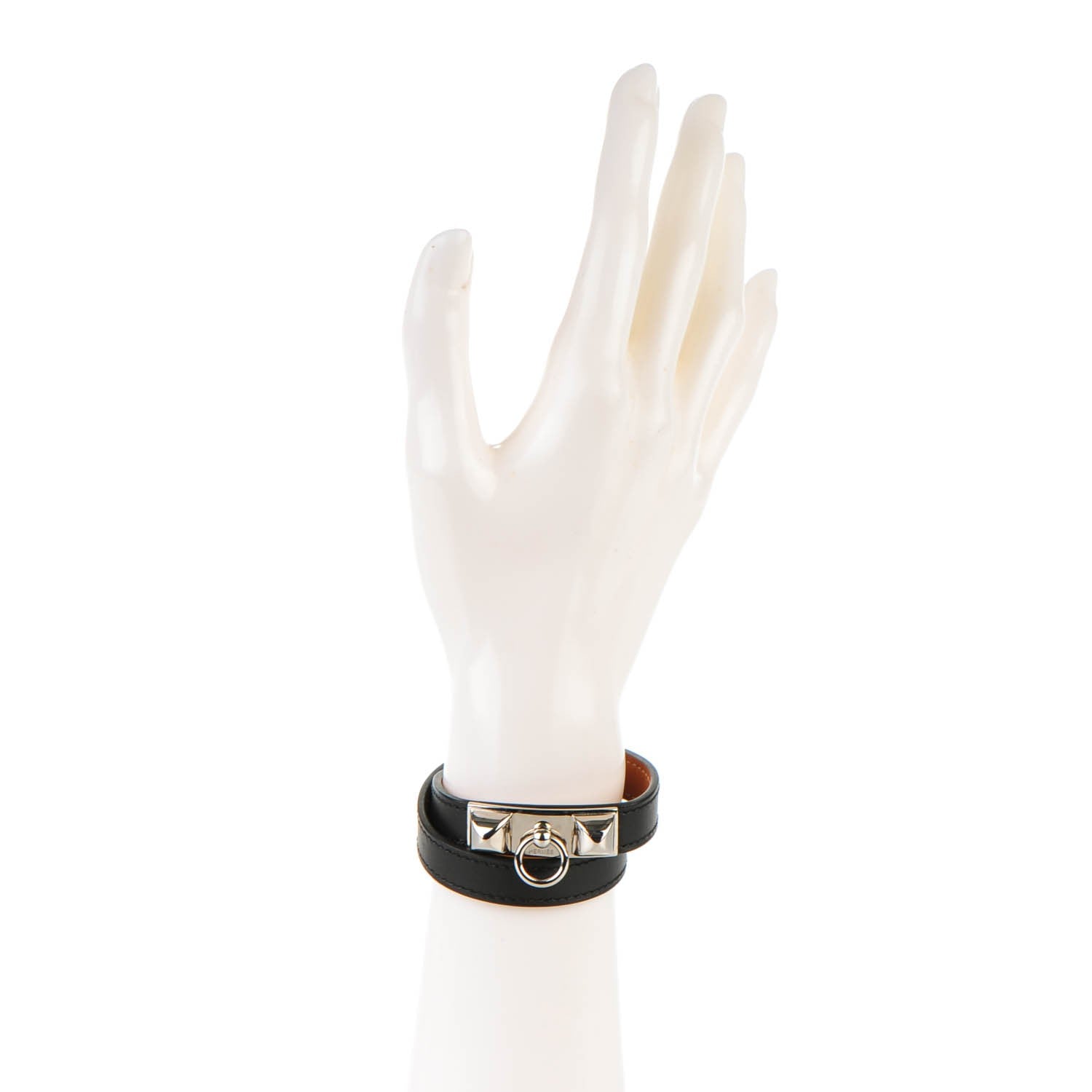 Hermes Box Rivale Double Tour Bracelet XS Black 2 of 7