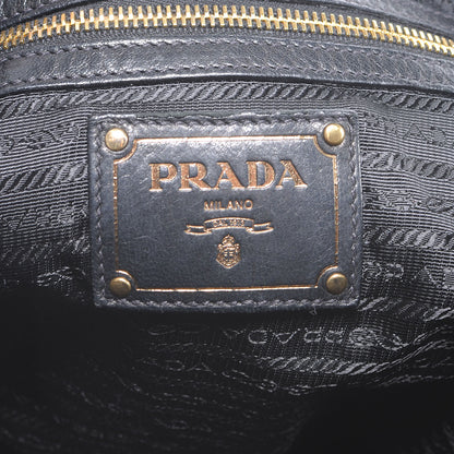 Prada Cervo Shine Tote Black 6 of 6