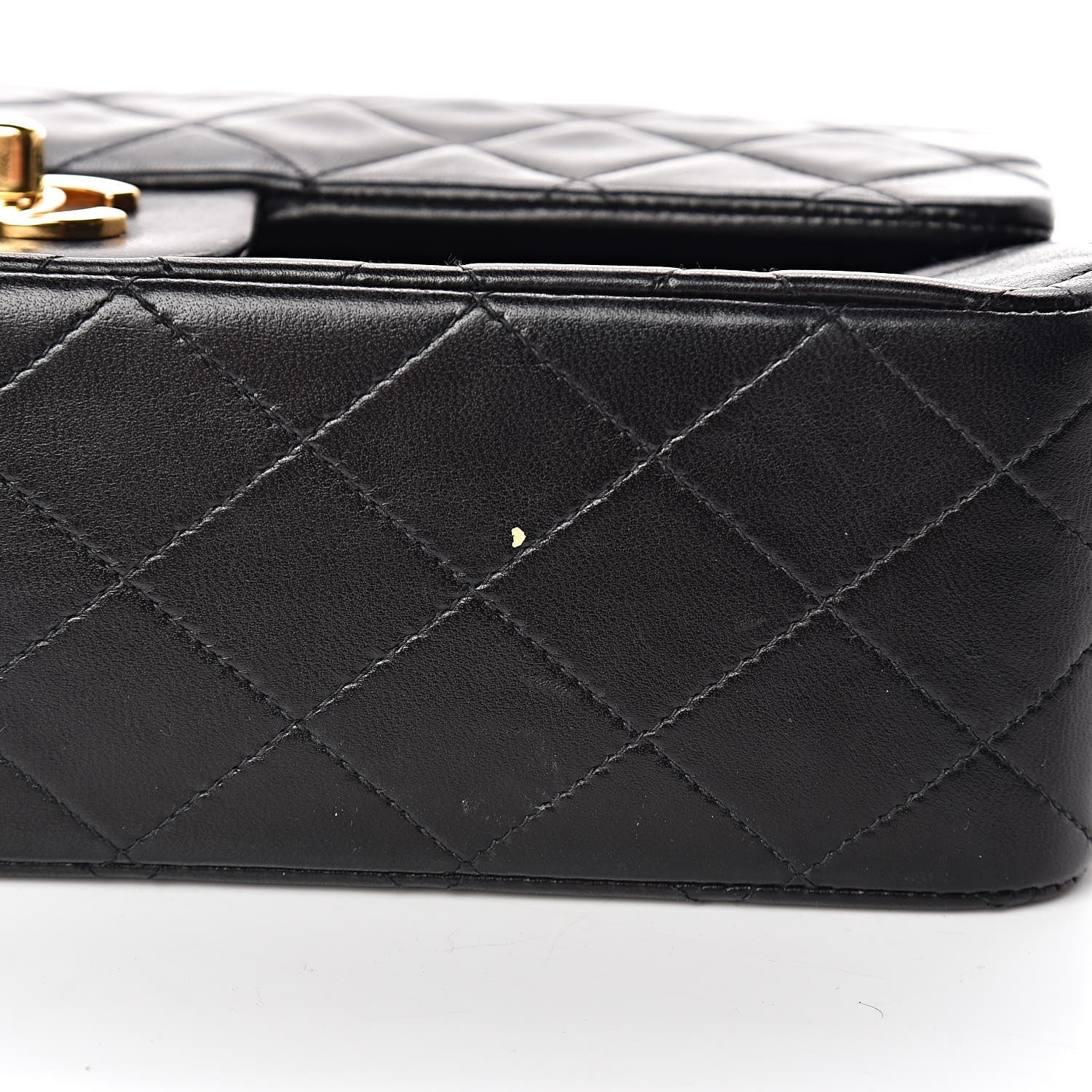 Chanel Lambskin Quilted Medium Double Flap Black 12 of 13