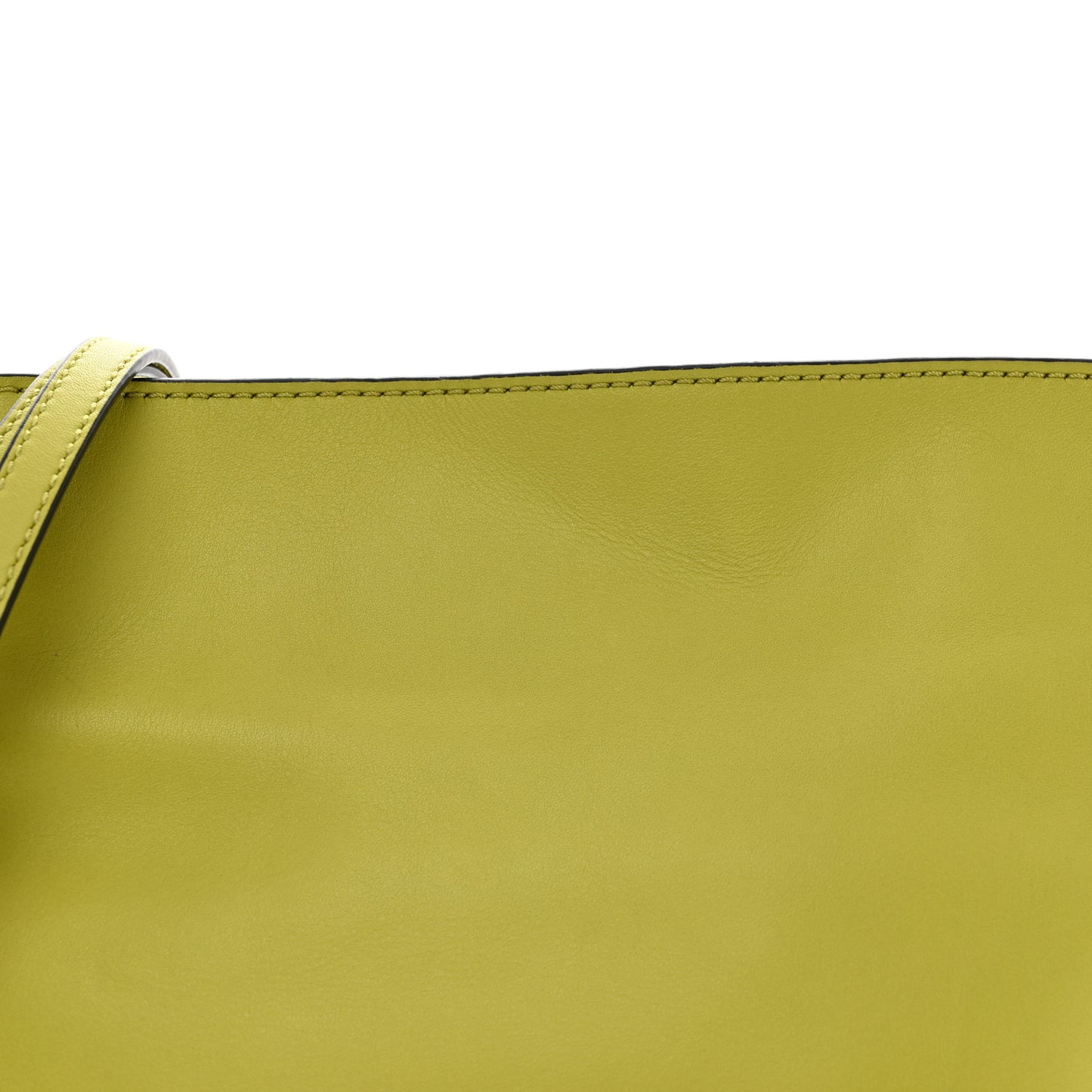Calfskin Mini Flamenco Knot Clutch Lime Yellow