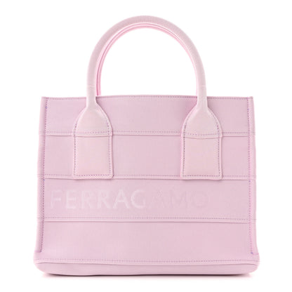 Salvatore Ferragamo SALVATORE FERRAGAMO Nylon Logo Printed Tote Pink 1 of 11
